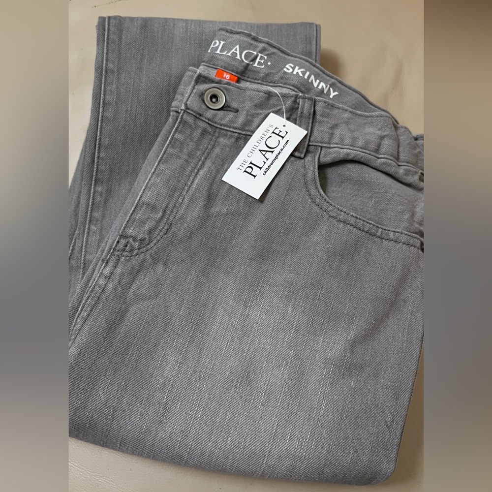 THE CHILDREN PLACE Boys Skinny Jeans DOVE GREY NWT